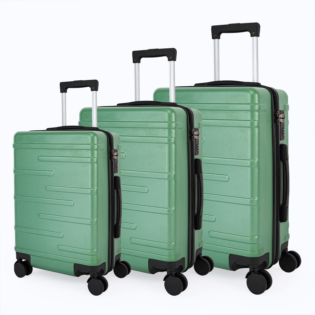 Hot Selling Hard Shell Long-distance Travel LuggageTrolley Suitcases Durable Plastic Luggage 3pcs Set