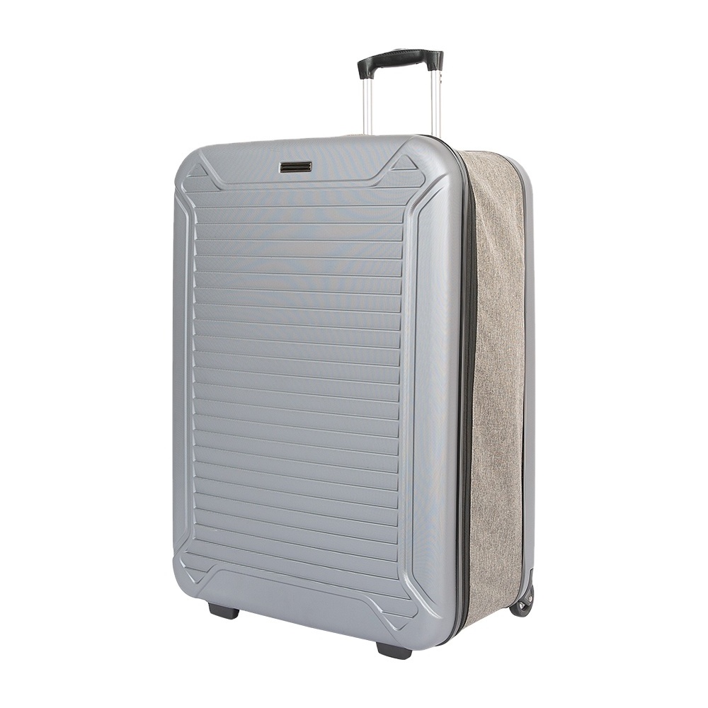 2022 New style gray light Scratch-resistant larger capacity folding expanded suitcase fixed caster luggage 20 24 28 inch valise