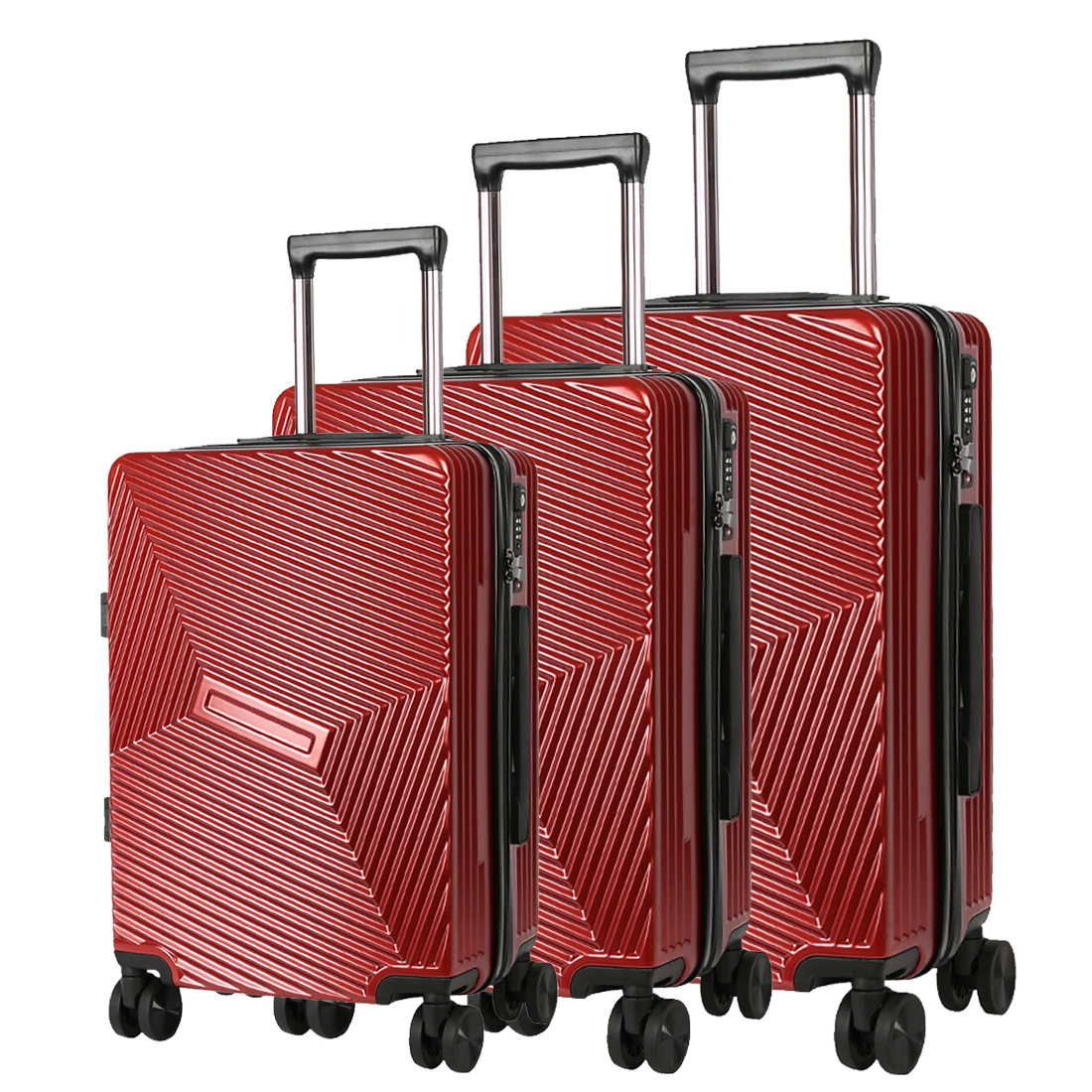 Custom ABS travel 3 piece Trolley Suitcase Luggage factory suitcase luggage sets