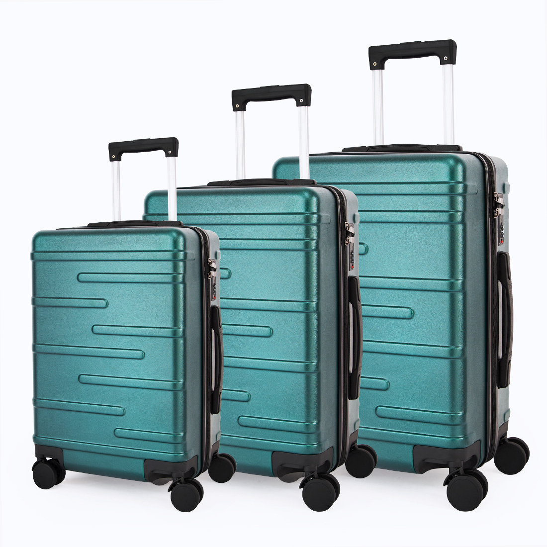 Hot Selling Hard Shell Long-distance Travel LuggageTrolley Suitcases Durable Plastic Luggage 3pcs Set