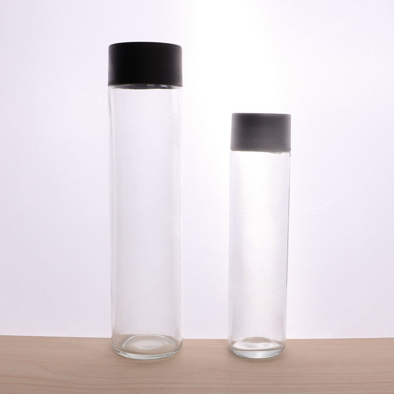 wholesale eco printable drinking nice voss glass water bottles with custom logo for mineral water