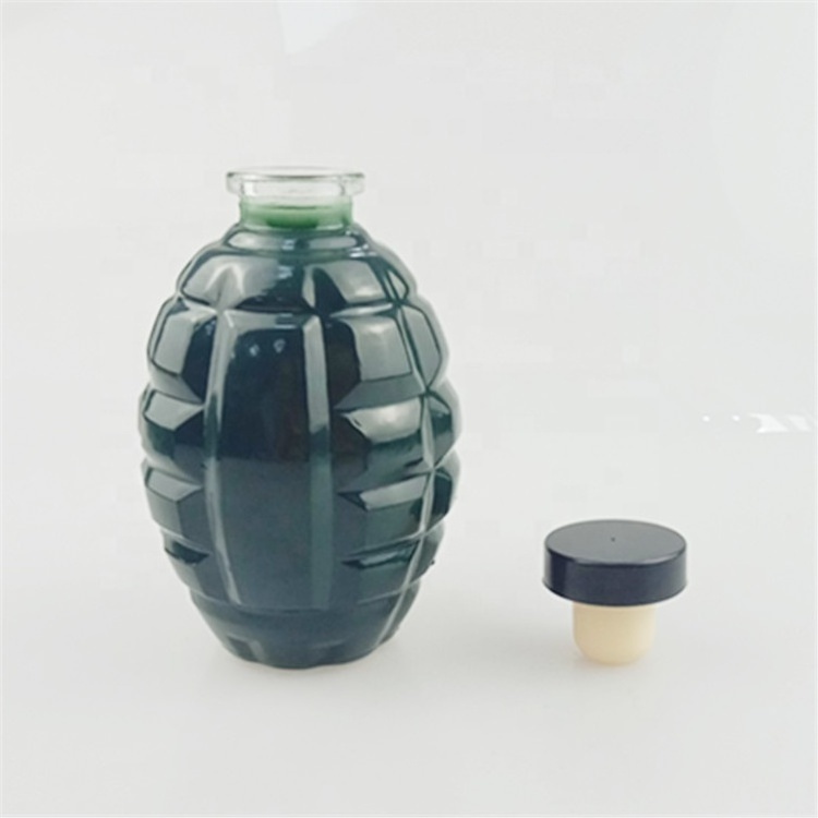 250ml Packaging Unique Grenades Shaped Fruit Juice  Glass wine Bottle