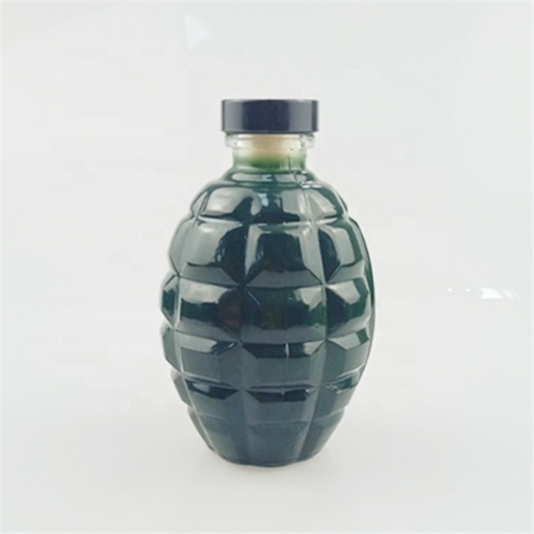 250ml Packaging Unique Grenades Shaped Fruit Juice  Glass wine Bottle