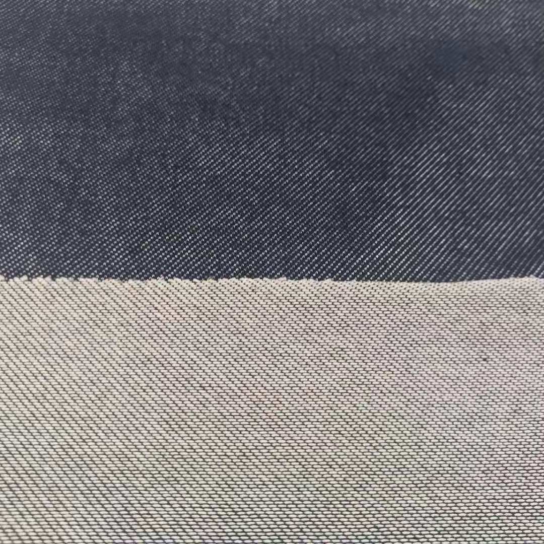 Factory Organic Cotton Recycled Polyester Spandex Denim Knit Fabric For Garment