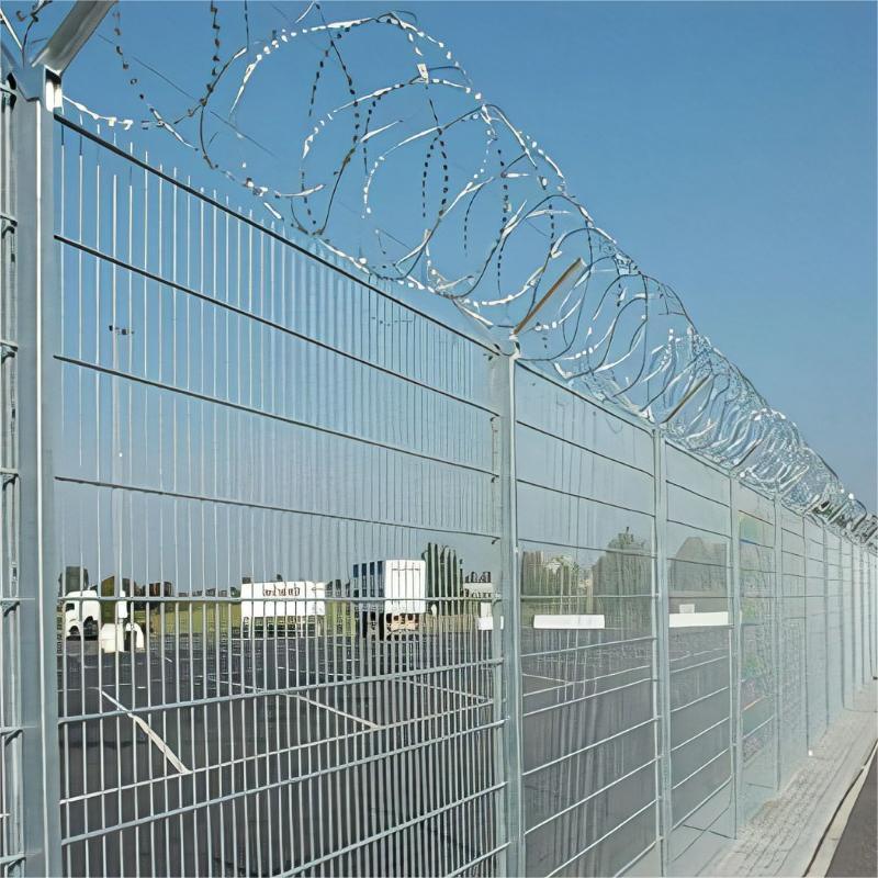 Customized Airport Prison Fence Welded Wire Mesh Fence Panel Anti Climb Security Fence