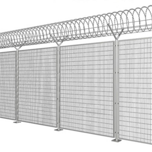 Customized Airport Prison Fence Welded Wire Mesh Fence Panel Anti Climb Security Fence