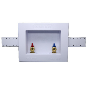 High Quality OEM Washing or Laundry Machine Outlet Box with Ball Valves 3 Quarters inch MHT Installed