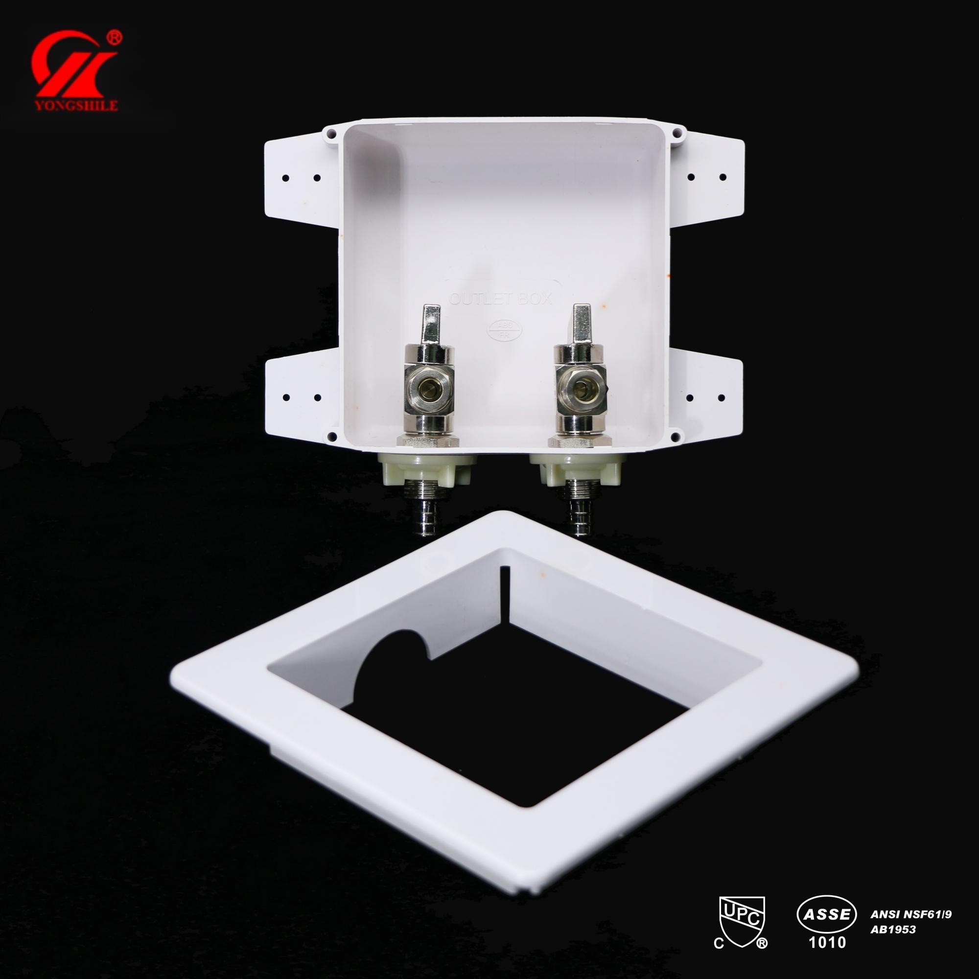 Lead Free Nickel Plated Lavatory/Faucet Outlet Box with Valve 1/2