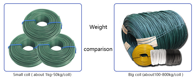 High quality pvc wire price per roll / wire galvanized pvc coated to make fence