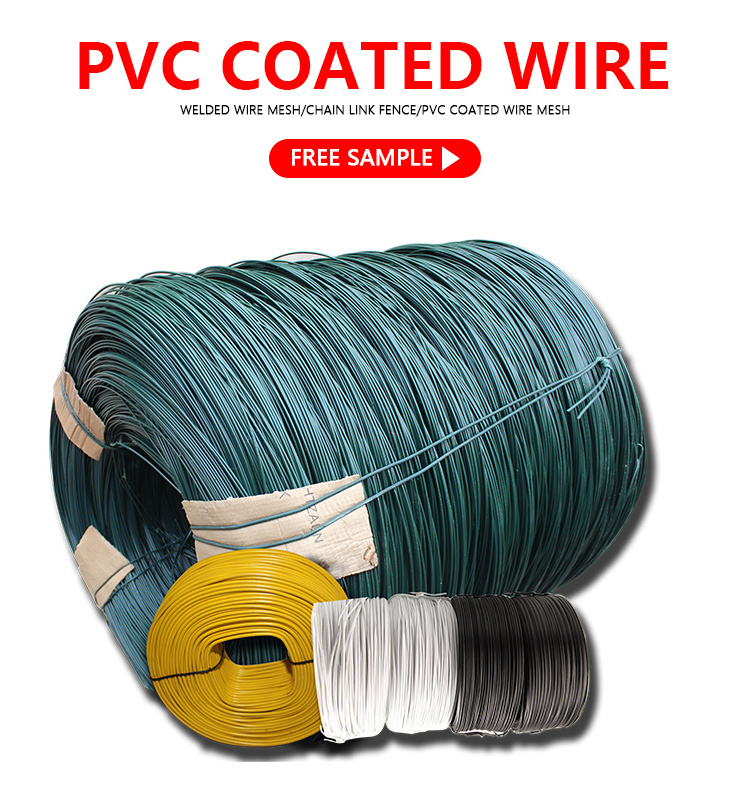 High quality pvc wire price per roll / wire galvanized pvc coated to make fence