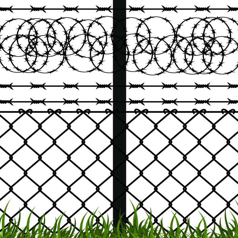 California 6 ft black chain link fence