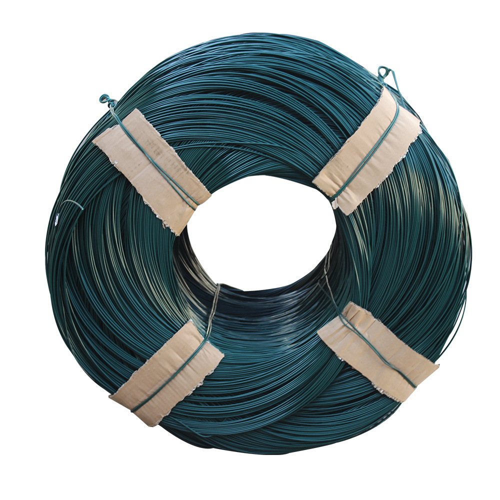 Hot sell 500kgs iron wire 3.5mm pvc coated galvanized iron wire coating garden wire