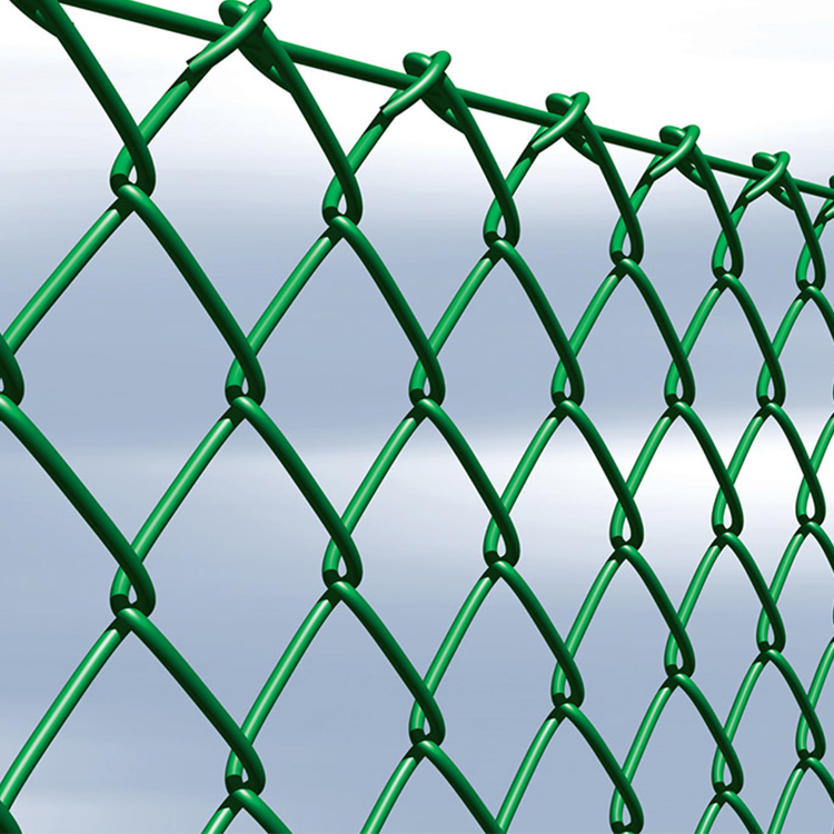 Sustainable galvanized and PVC coated Black used chain link fences for sale factory