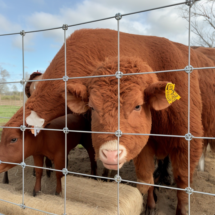 Galvanized Wire Mesh Farm Fencing Hog Wire Cattle Wire Fence Panel