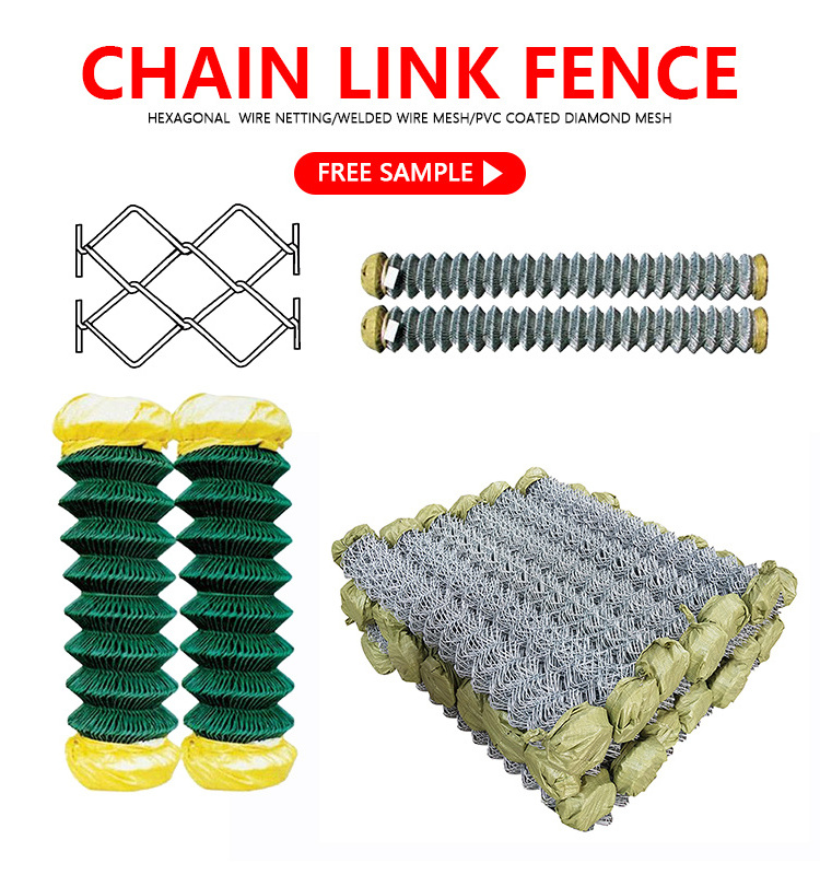 6 gauge vinyl coated chain link fence roll 50ft galvanized fence