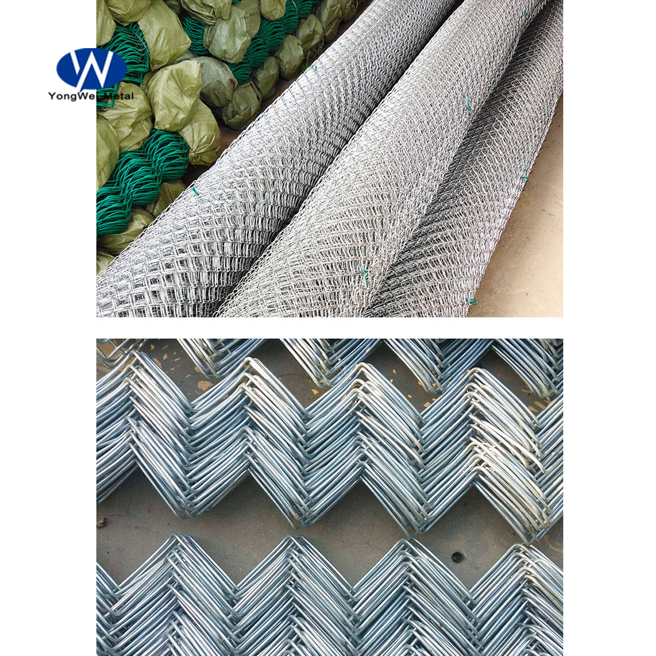 PVC Coated Electric electro hot dipped HDG galvanized Diamond Chain Link Wire Mesh Fence Wire