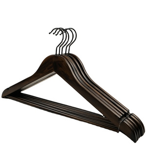 Luxury Retail Closet Wooden Apparel Dress Shirt Suit Clothes Customized Logo Hanger For Sale