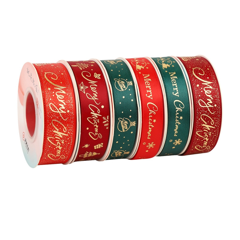 Wholesale Christmas Ribbons Polyester Webbing Christmas Decorate Ribbon For Christmas Wired Plaid Ribbons