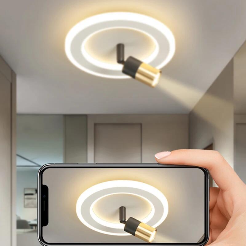 Surface Mounted Interior Light Living Room Bedroom Kitchen Study Corridor Cloakroom Round Modern Home LED Decor Ceiling Light