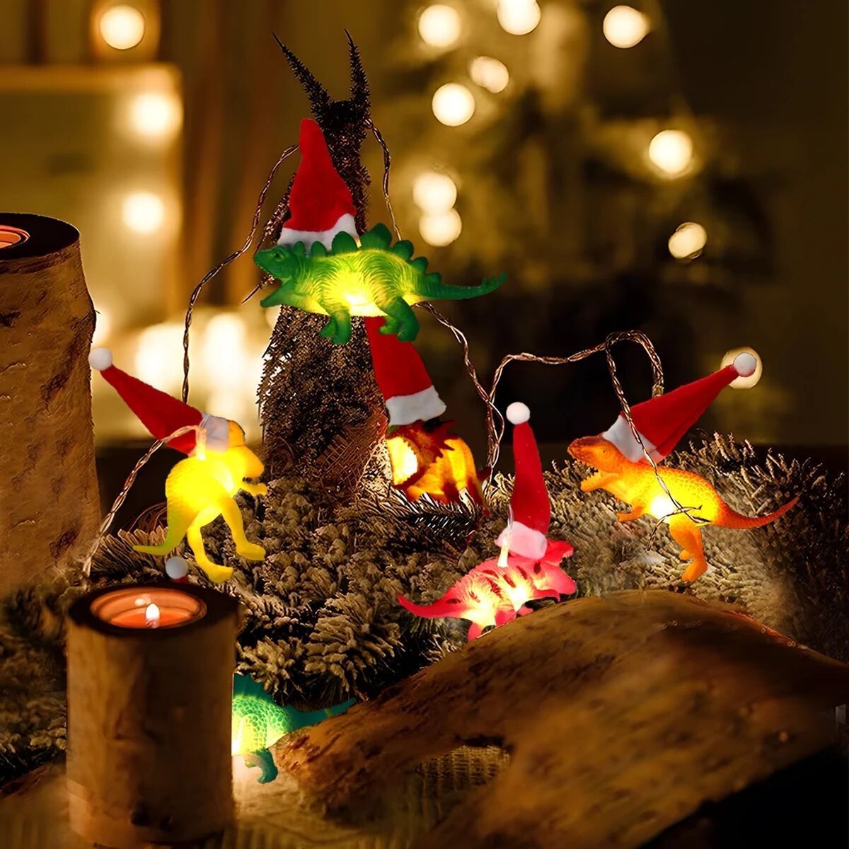 Children Kids Bedroom Birthday Party Cartoon Fairy Lights Gift Battery Operated Led Christmas Decoration Dinosaur String Light