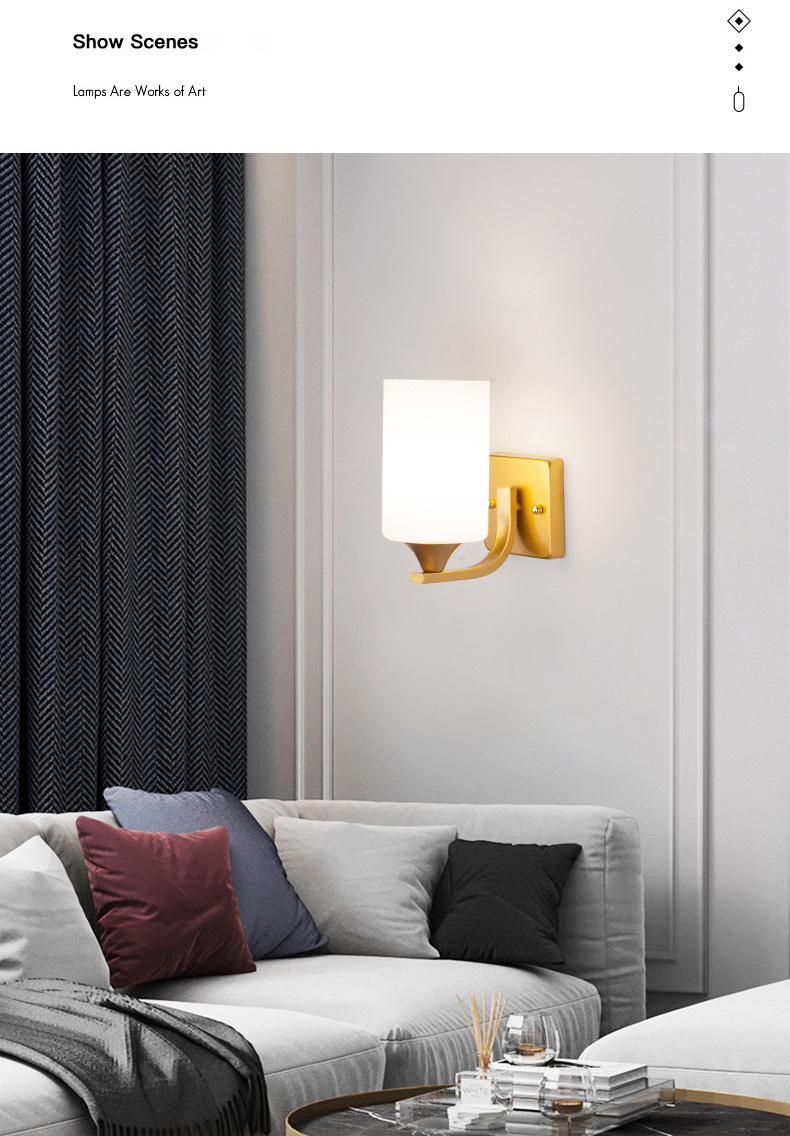 American wall lamp modern minimalist bedside lamp Nordic living room background wall lamp hotel aisle corridor bracket light