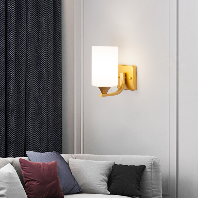 American wall lamp modern minimalist bedside lamp Nordic living room background wall lamp hotel aisle corridor bracket light