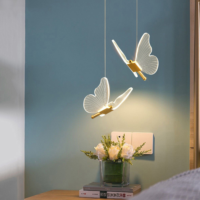 LED Butterfly Pendant Lights Nordic Indoor Lighting Modern Hanging Lamp Living Room Decoration For Home Art Deco pendant Light