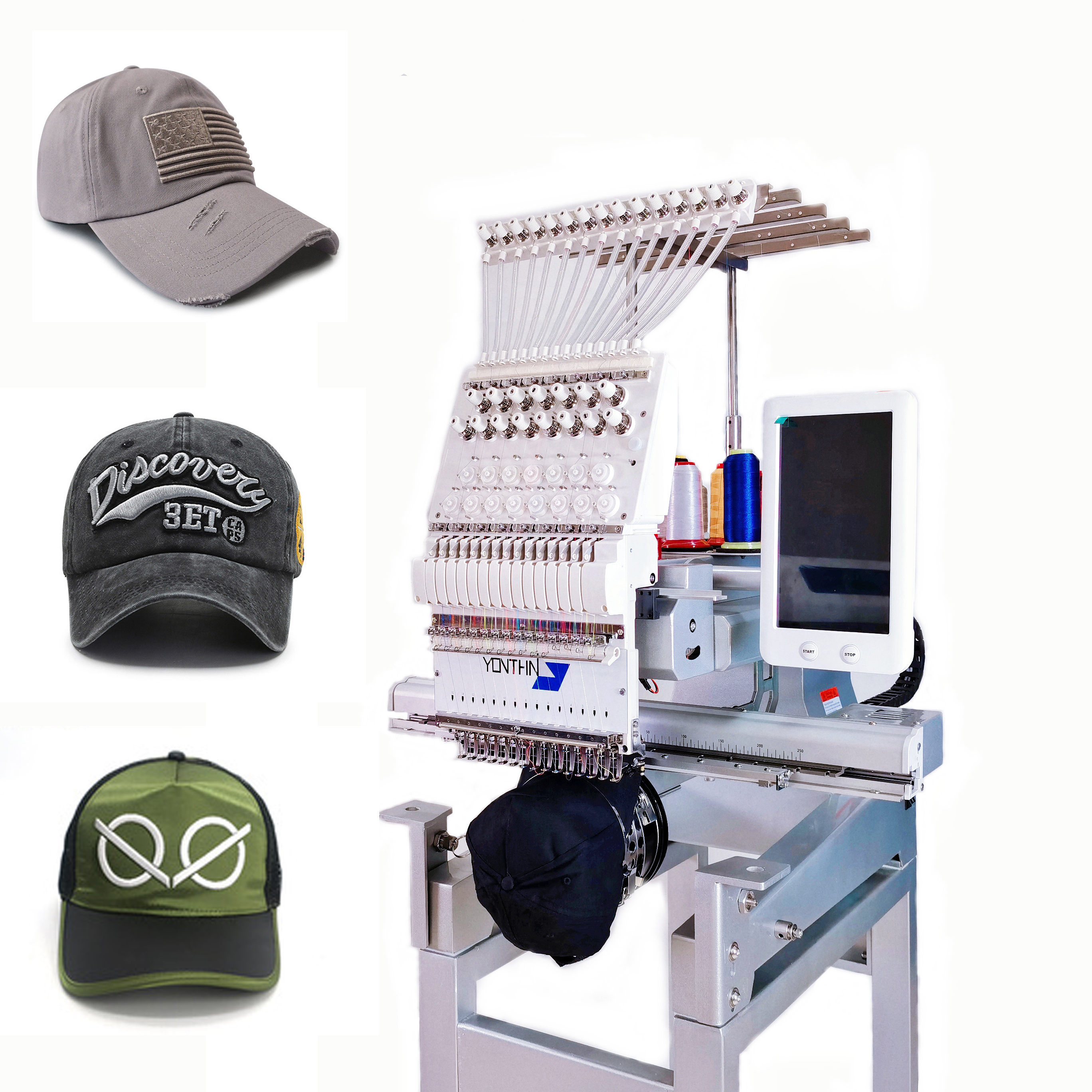 Yonthin Domestic MT-1501 Hat Monogram Logo T shirt Ca p Embroidery Machine Computerized for Home Use