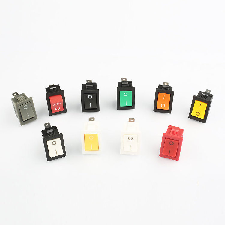 Hot Sale Red Led 24V Light 6 Pins Marine Rocker Switch 3 Ways 6A 250V T55 19.5*22MM