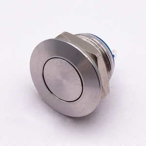 12mm 1NO momentary waterproof low profile stainless steel metal push button switch