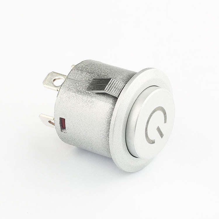 3 Pin Plastic 22mm Push Button Switch with light 10a 250v