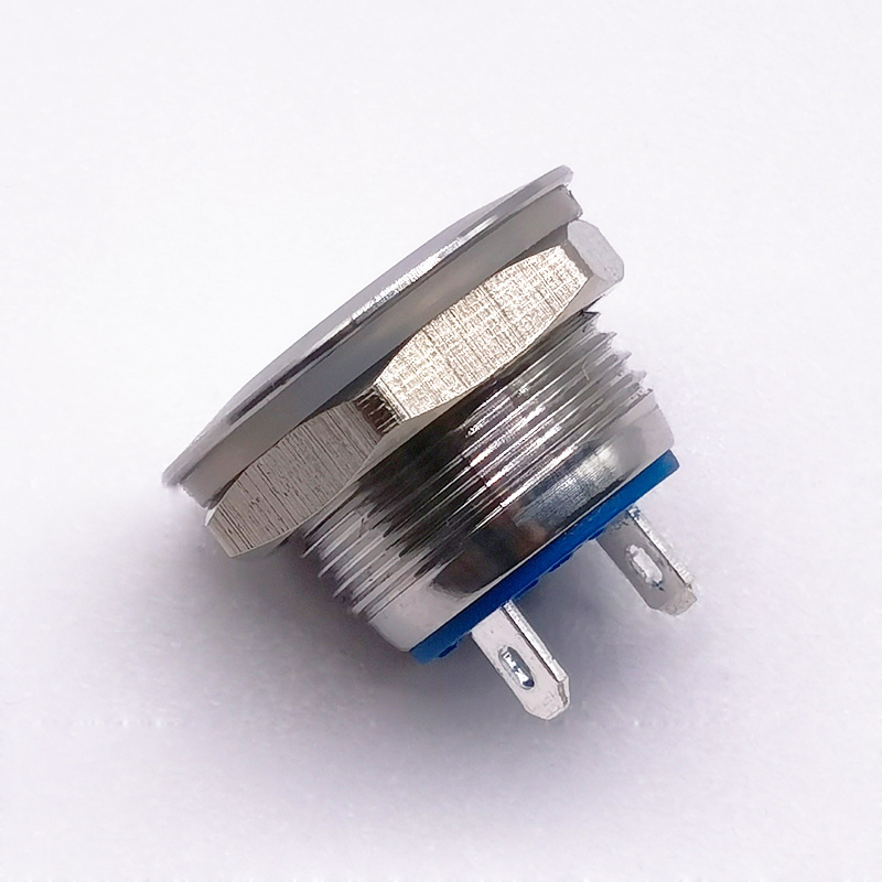 12mm 1NO momentary waterproof low profile stainless steel metal push button switch