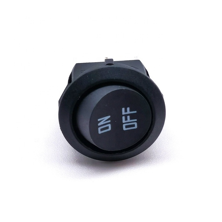 Factory price KCD8 round rocker switch on off 250V 6A max black switch t85