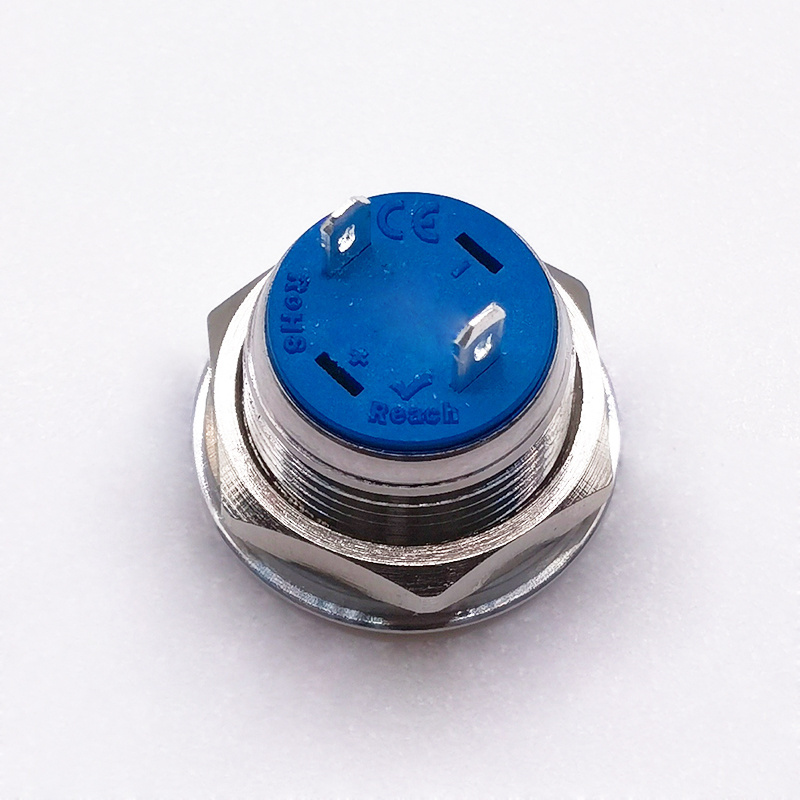 12mm 1NO momentary waterproof low profile stainless steel metal push button switch