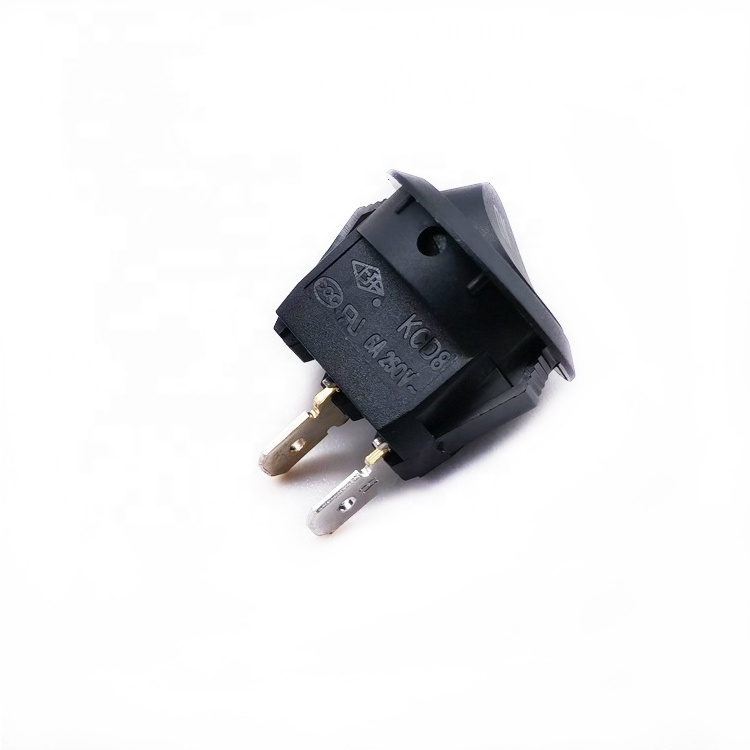 Factory price KCD8 round rocker switch on off 250V 6A max black switch t85