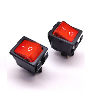 30x22 mm 16A DPST On Off Illuminated 4Pin Rocker Switch