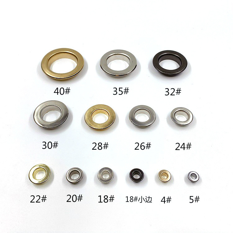 Hot selling colorful grommets metal eyelets for garment clothingHigh-quality metal nail hollow eyelets factory direct sales canv