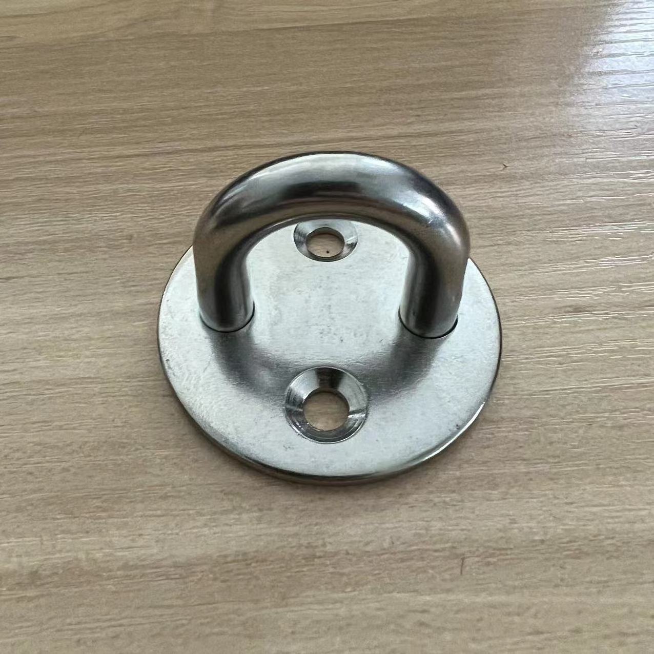 Sturdy marine boat hardwares round eye plate with ring stainless steel eye plate Great for Yoga Swings Hammocks/Boat Rigging