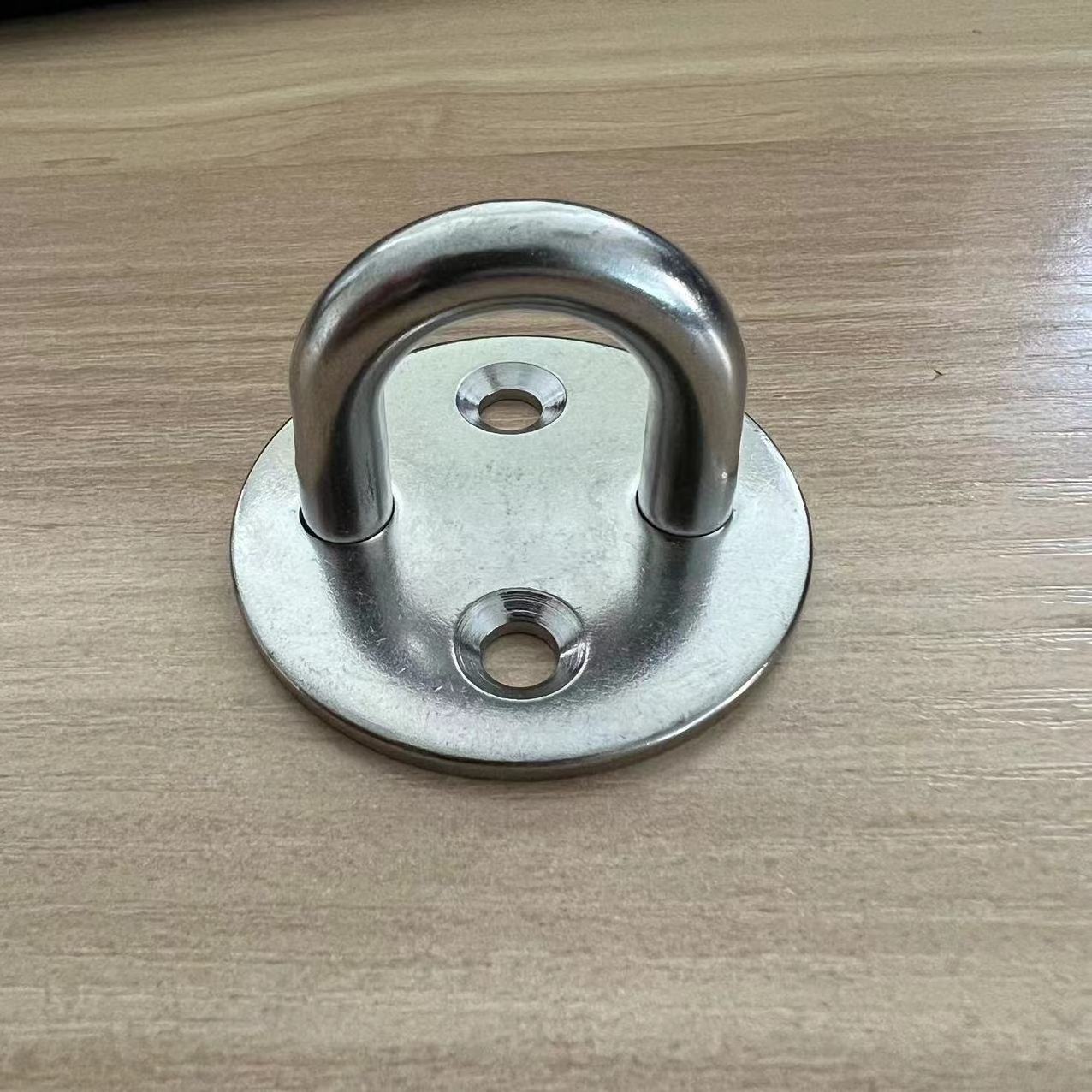 Sturdy marine boat hardwares round eye plate with ring stainless steel eye plate Great for Yoga Swings Hammocks/Boat Rigging