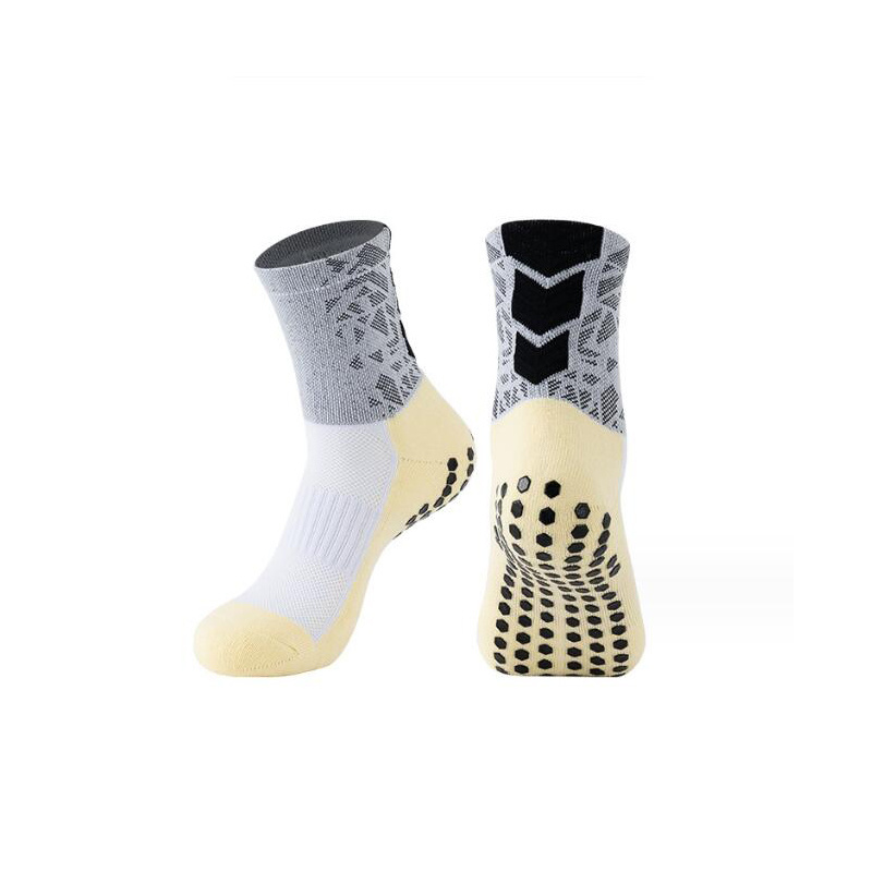 Adult  Football Socks With Thick Towel Bottom Mid-tube Soccer Socks With Glue Breathable Sports Socks