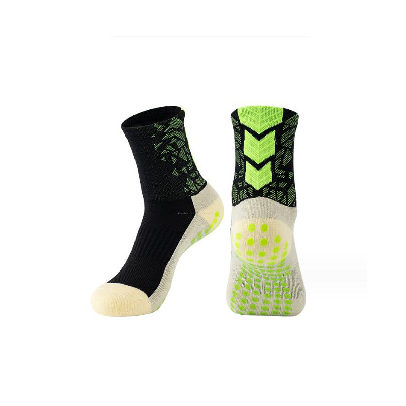 Adult  Football Socks With Thick Towel Bottom Mid-tube Soccer Socks With Glue Breathable Sports Socks