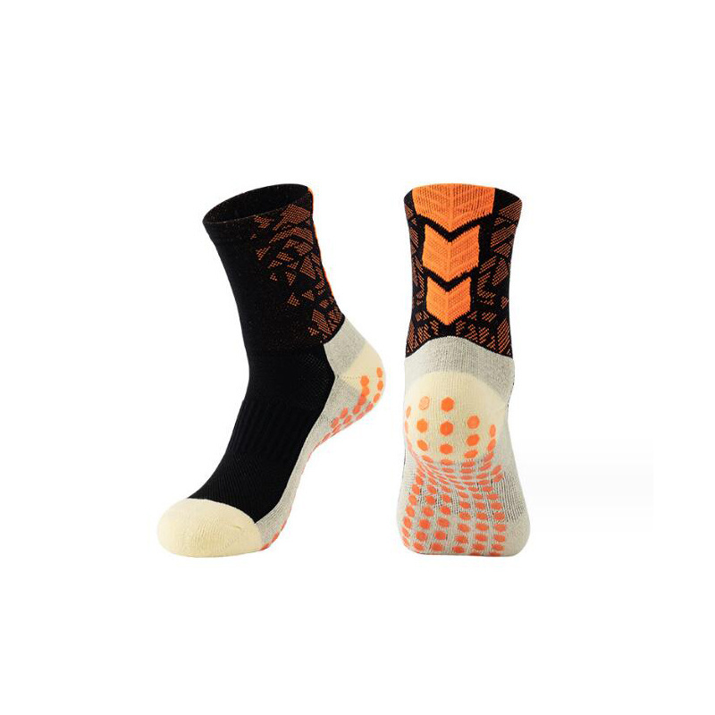 Adult  Football Socks With Thick Towel Bottom Mid-tube Soccer Socks With Glue Breathable Sports Socks