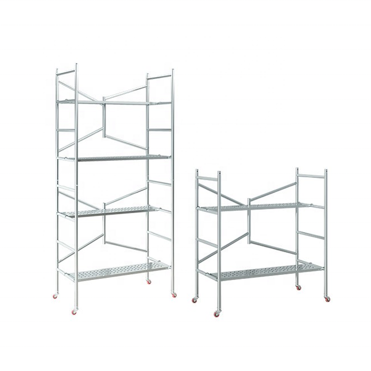 Multifunctional Portable folding scaffold with wheel Hot-dip galvanized telescopic decoration frame scaffolding