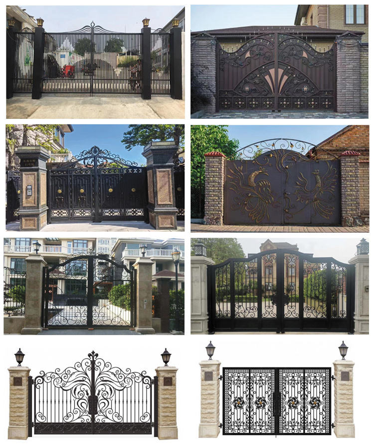 Farm gate designs main entrance wrought iron main gate design galvanized steel swing galvanized steel gate