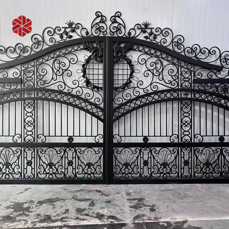 Farm gate designs main entrance wrought iron main gate design galvanized steel swing galvanized steel gate