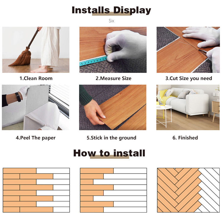 Plastic flooring self adhesive lvt flooring planks customized waterproof fireproof strong glue down laminated flooring