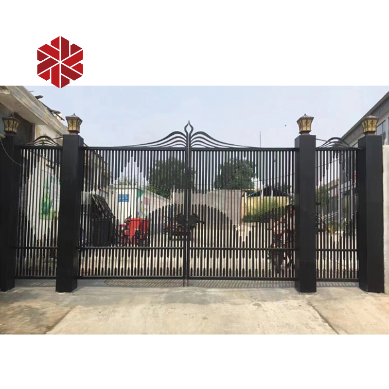 Wrought iron gate ornaments exterior metal sliding wrought iron gate galvanized steel fence door