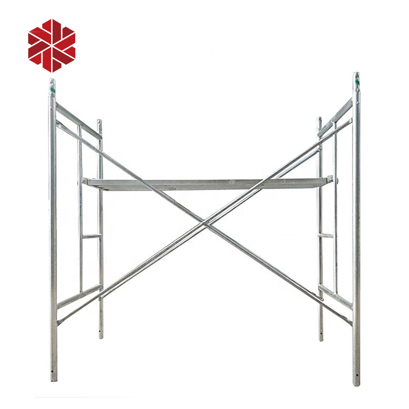 q235 steel h frame scaffolding system set platform mobile mason tube scaffolding prefabricated frames