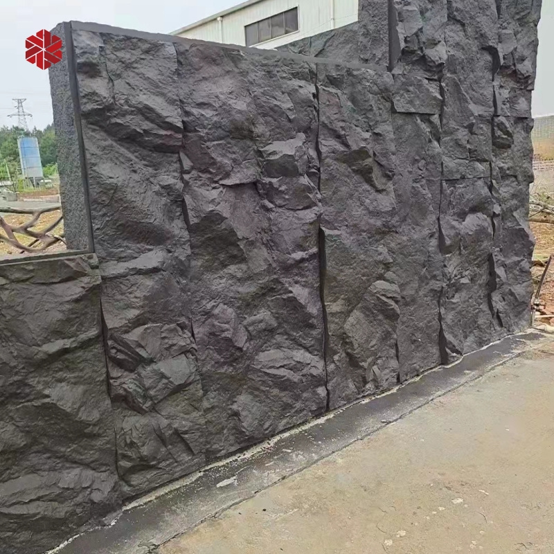 Stone panel faux pu rock stone wall panel outdoor artificial slate cladding cultural decorative ecofriendly lightweight stone