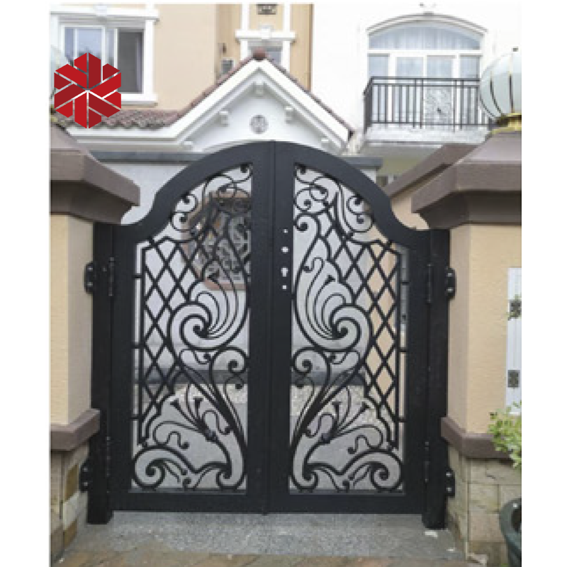 Wrought iron gate Villa Luxury Custom Security Entrance Sliding Driveway Gates Used in Exterior Decorating Housing